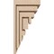 Ekena Millwork 6"W x 6"D x 12"H Wide Landon Rough Cedar Woodgrain TimberThane Corbel, Primed Tan CORUR06X06X12LANRCPR - alternate 6